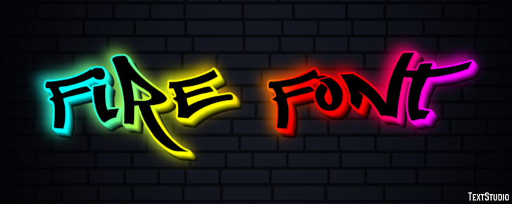 Fire Font Effetto testo