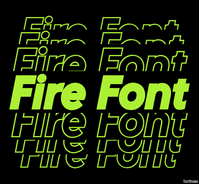 Fire Font Efeito de texto