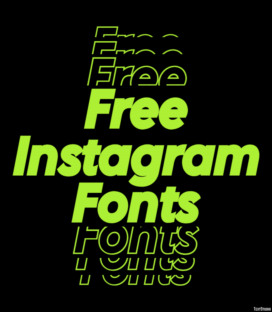 Free Instagram Fonts Effetto testo