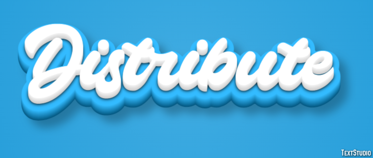 Distribute Efeito de texto