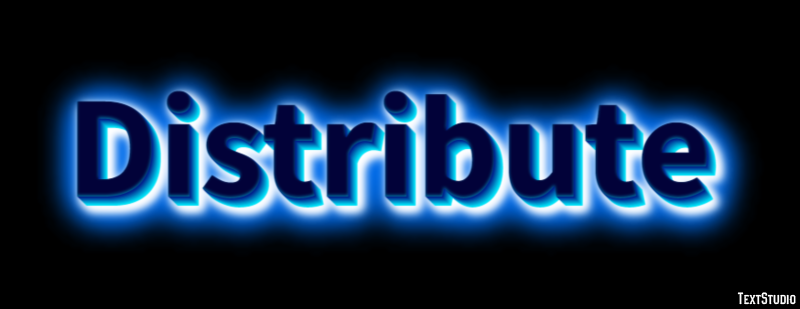 Distribute Efeito de texto