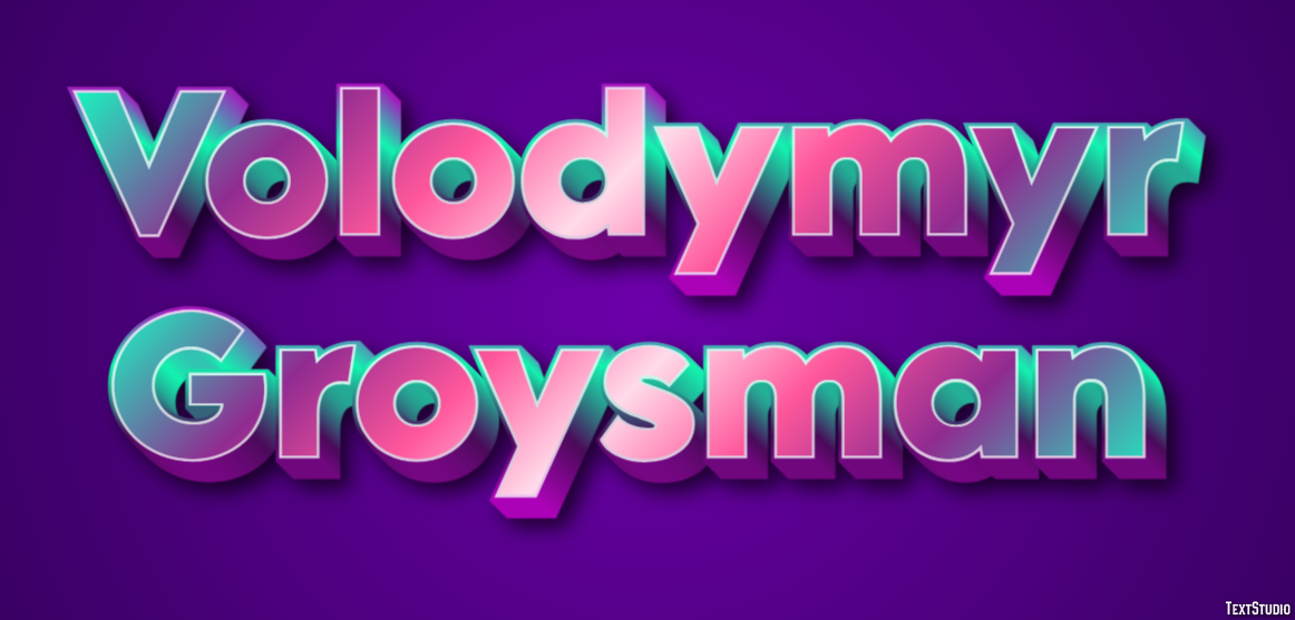 Volodymyr Groysman Text Effect