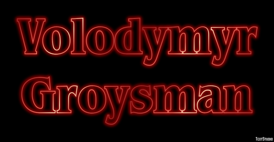 Volodymyr Groysman Text effect