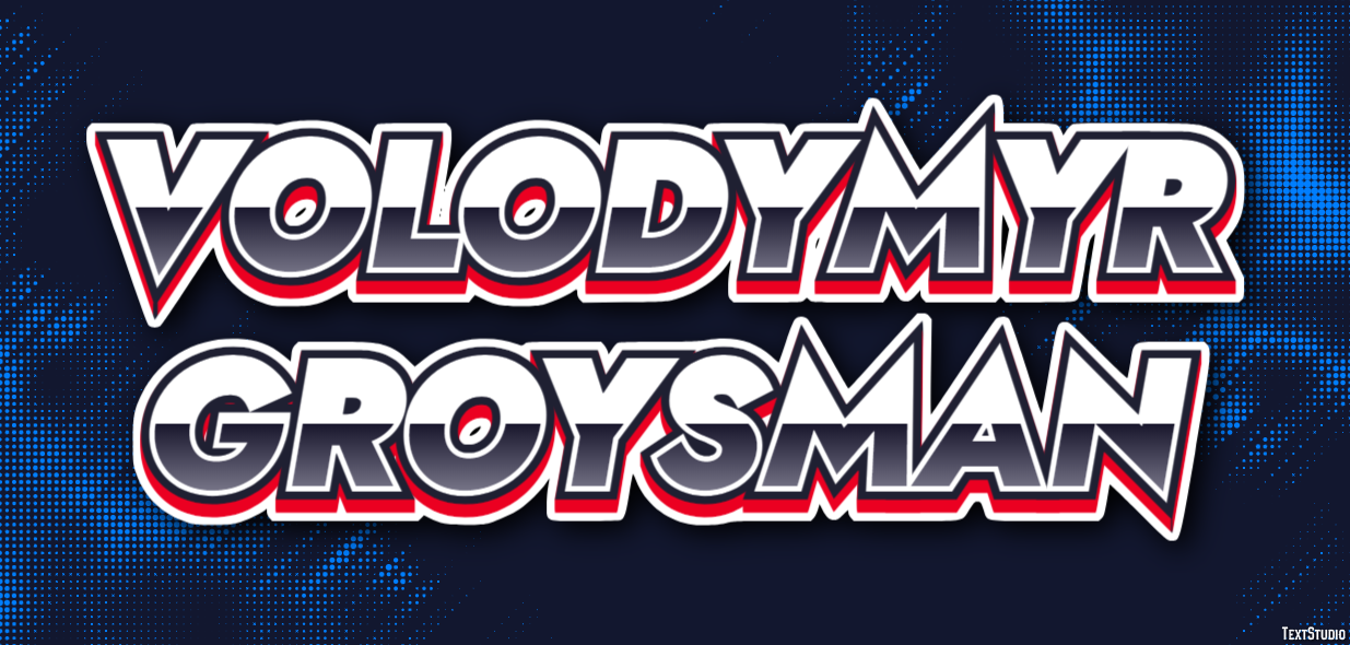 Volodymyr Groysman Text effect