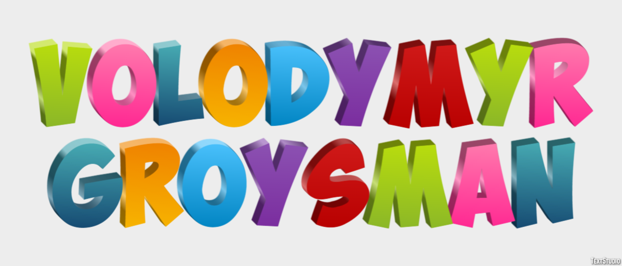 Volodymyr Groysman Text effect