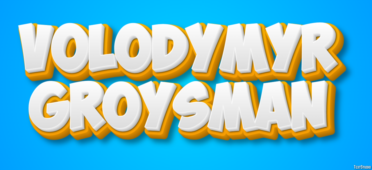 Volodymyr Groysman Text effect