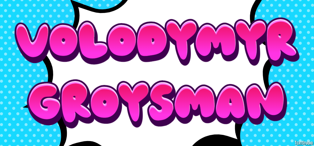Volodymyr Groysman Text effect