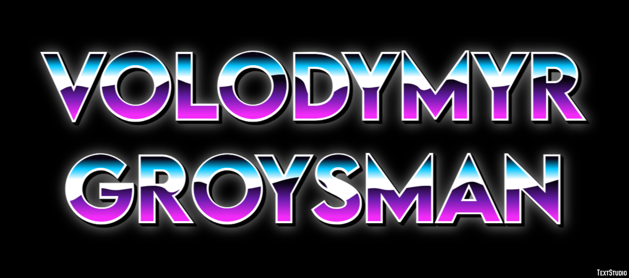 Volodymyr Groysman Text effect