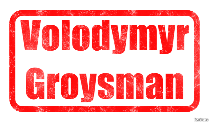 Volodymyr Groysman Text effect