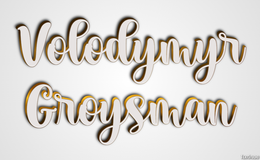 Volodymyr Groysman Text effect