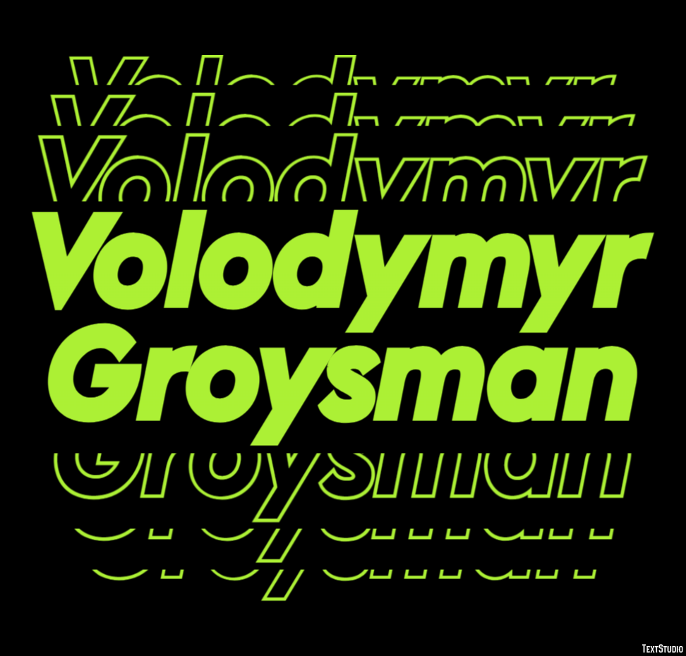 Volodymyr Groysman Text effect