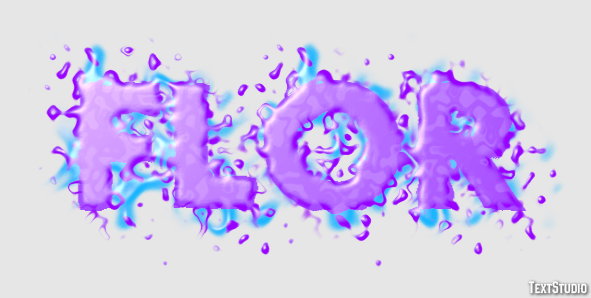 Flor Efeito do texto