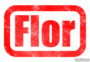 Flor Efeito do texto