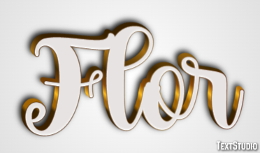 Flor Efeito do texto
