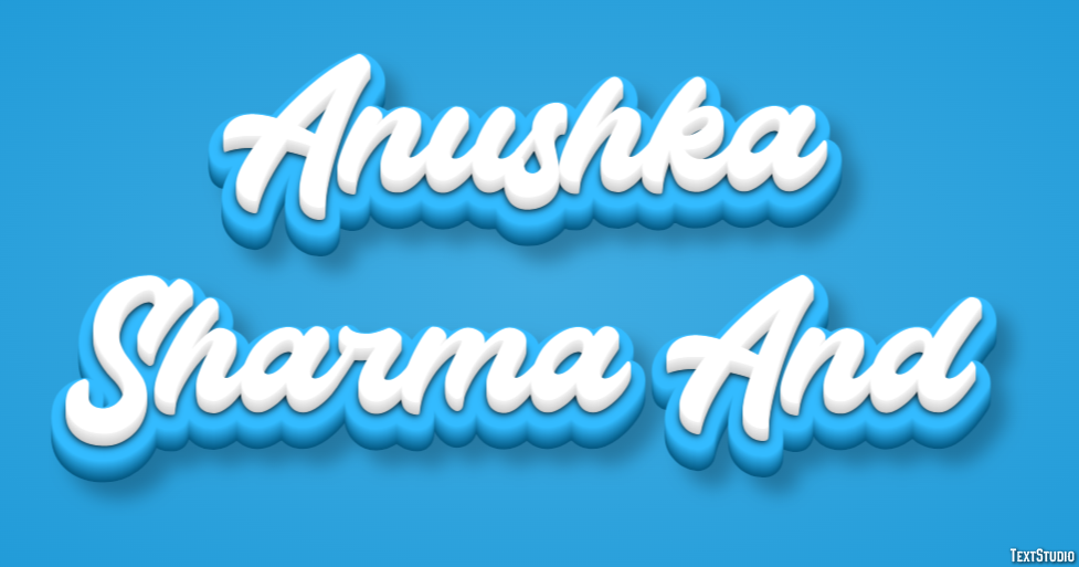 Anushka Sharma And Effetto testo