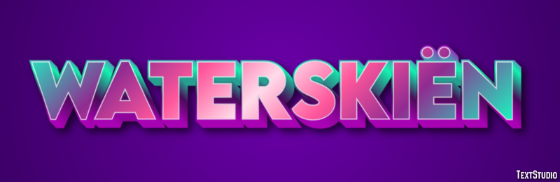 Waterskiën Efecto de texto