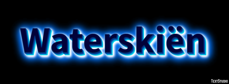 Waterskiën Efecto de texto