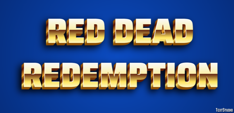 Red Dead Redemption Effetto testo