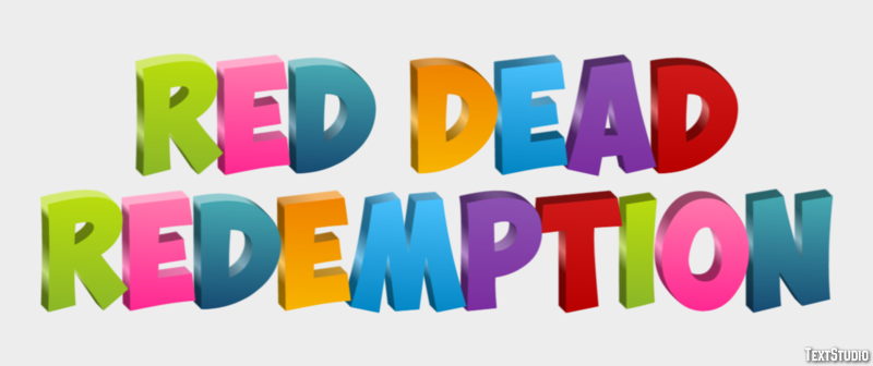 Red Dead Redemption Efecto de Texto