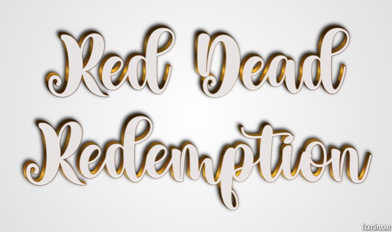 Red Dead Redemption Effetto testo