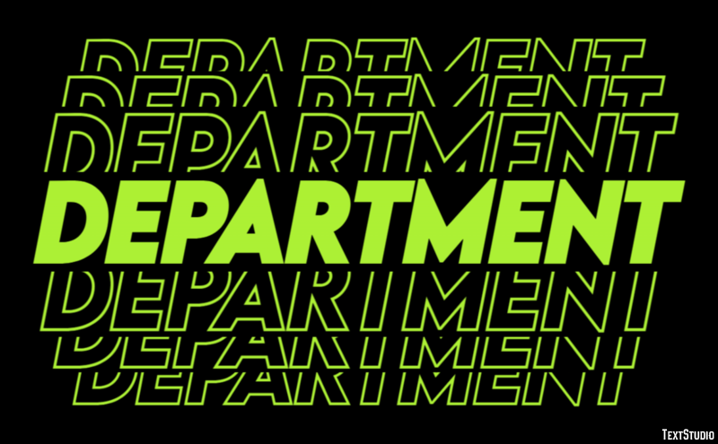 Department Tekst Effect