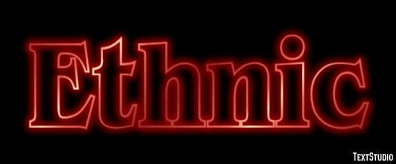 Ethnic Эффект текста