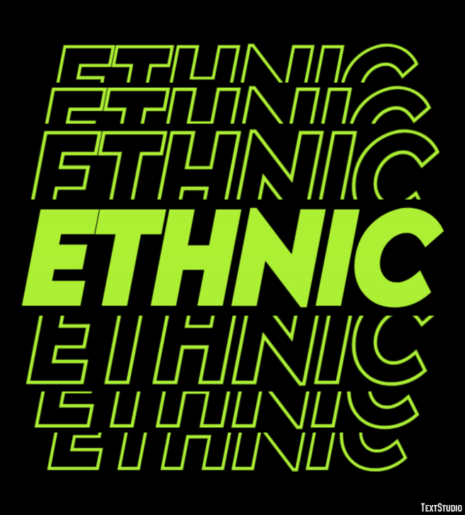 Ethnic Effetto testo