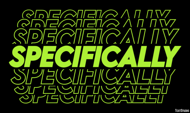 Specifically Efecto de texto