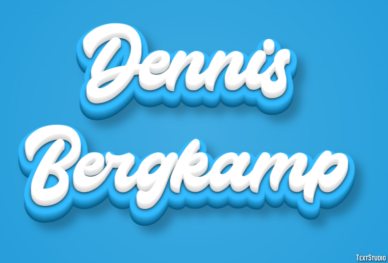 Dennis Bergkamp Text effect