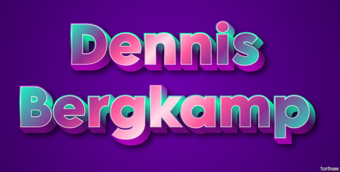 Dennis Bergkamp Text effect