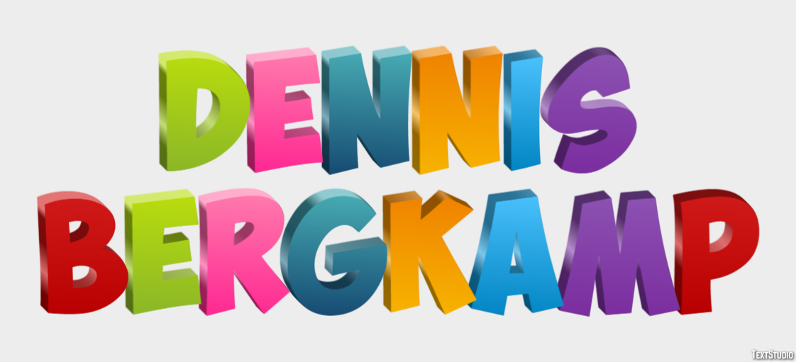 Dennis Bergkamp Text effect