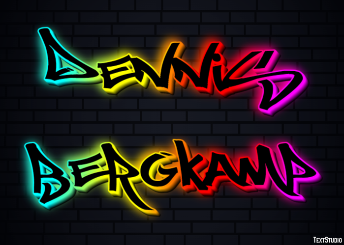 Dennis Bergkamp Text effect