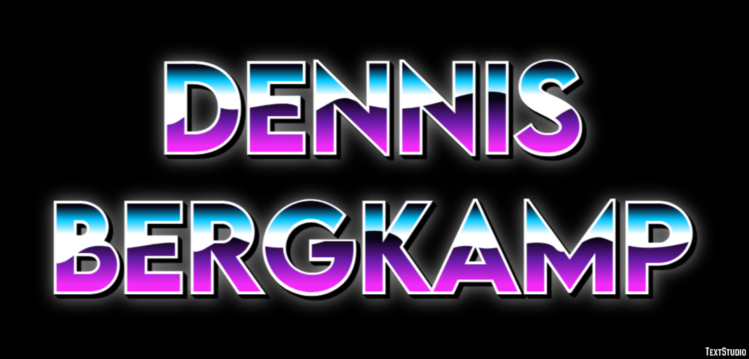 Dennis Bergkamp Text effect