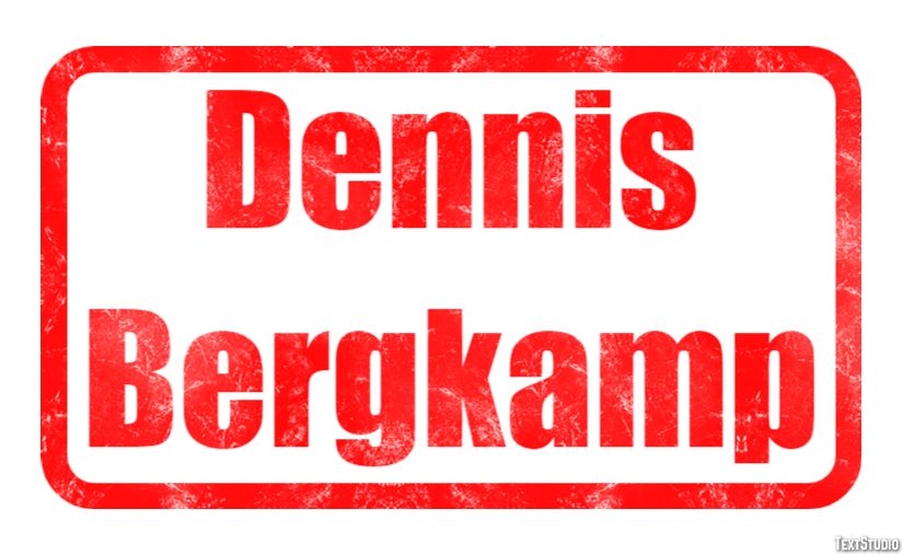 Dennis Bergkamp Text effect