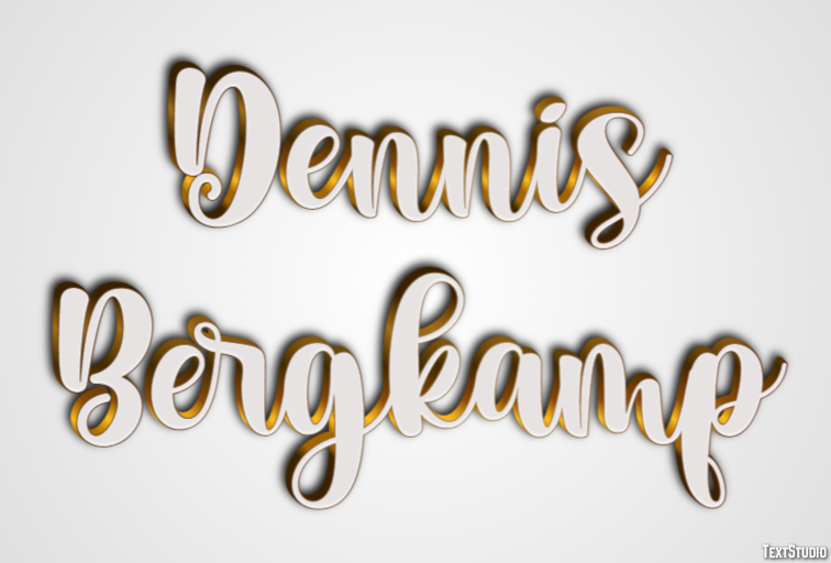Dennis Bergkamp Efeito de texto