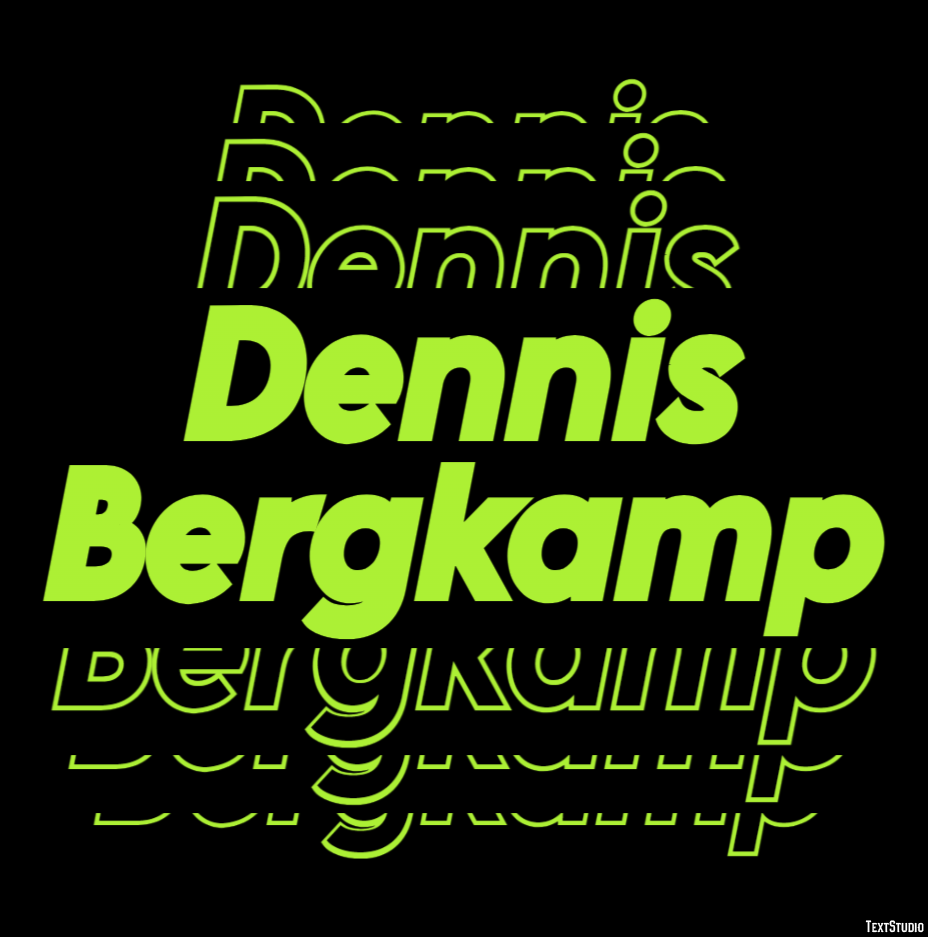 Dennis Bergkamp Efeito de texto