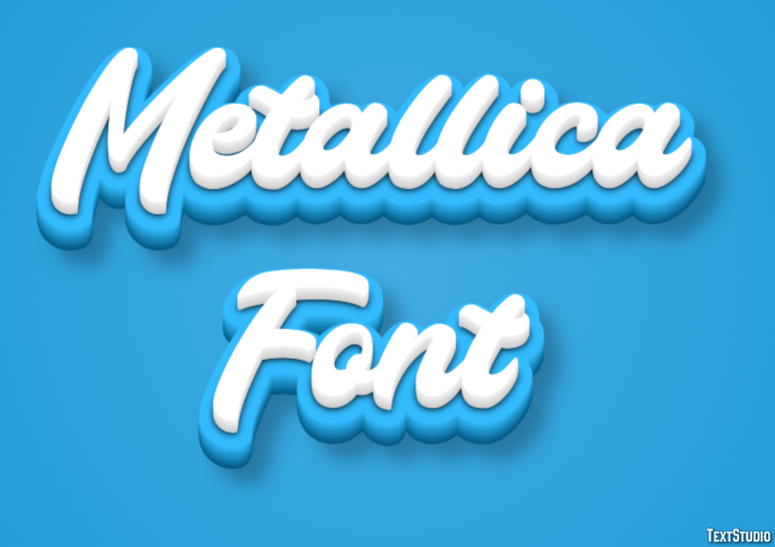 Metallica Font Effetto testo