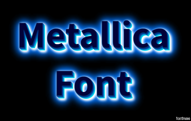 Metallica Font Effetto testo