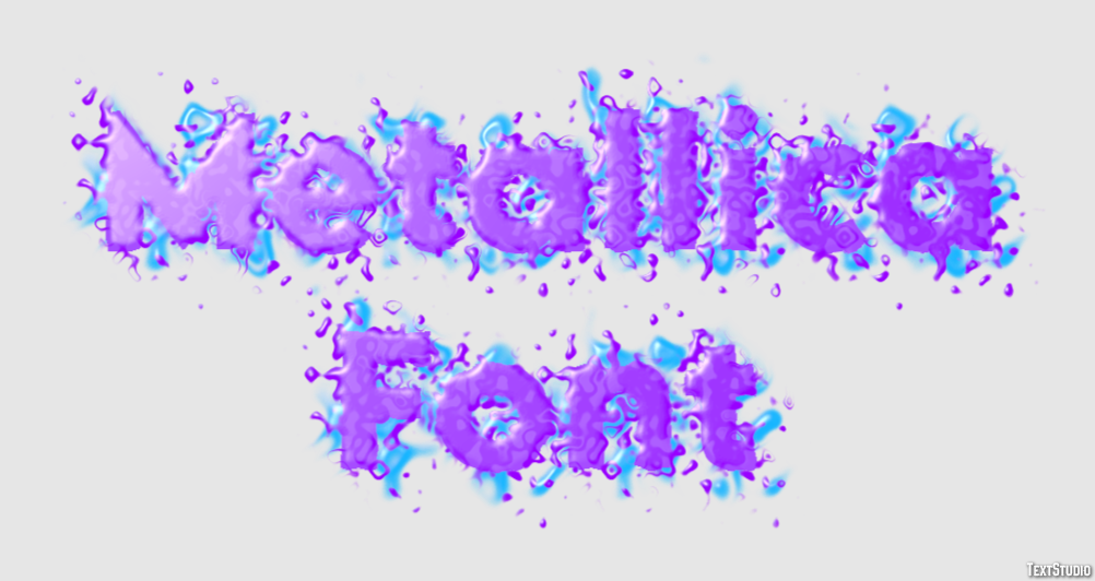 Metallica Font Tekst Effect