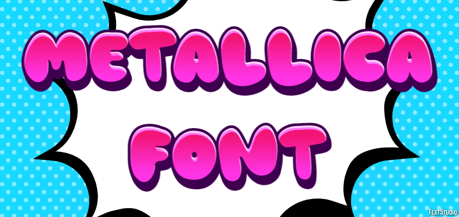 Metallica Font Texteffekt