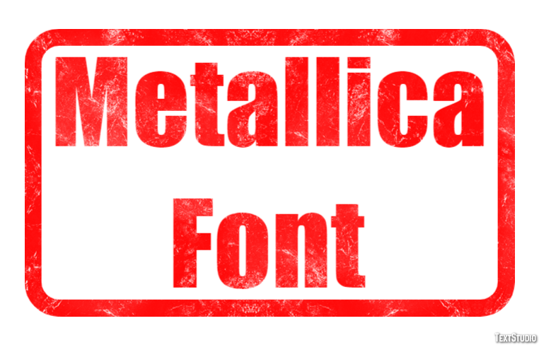 Metallica Font Effetto testo