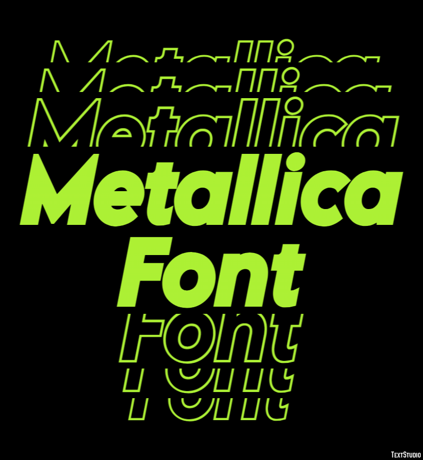 Metallica Font Texteffekt