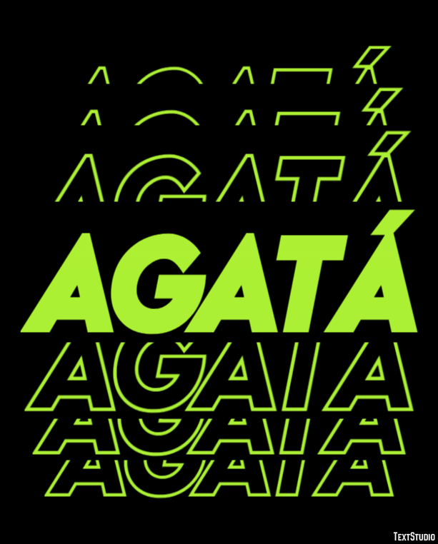 Agatá Efecto de Texto