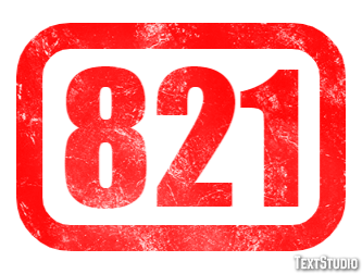 821 Effet de texte