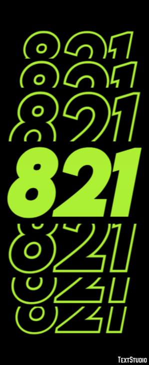 821 Эффект текста