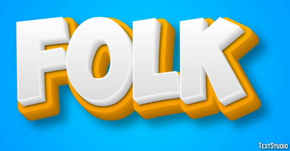 Folk Text effect
