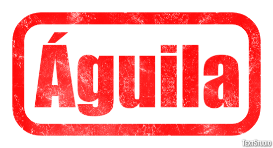 Águila Efecto de texto