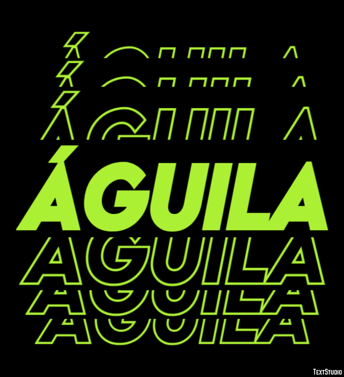 Águila Efecto de texto
