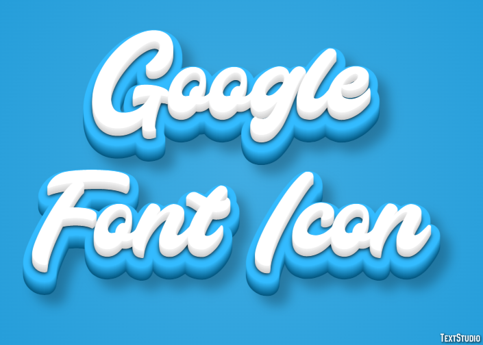 Google Font Icon Text Effect