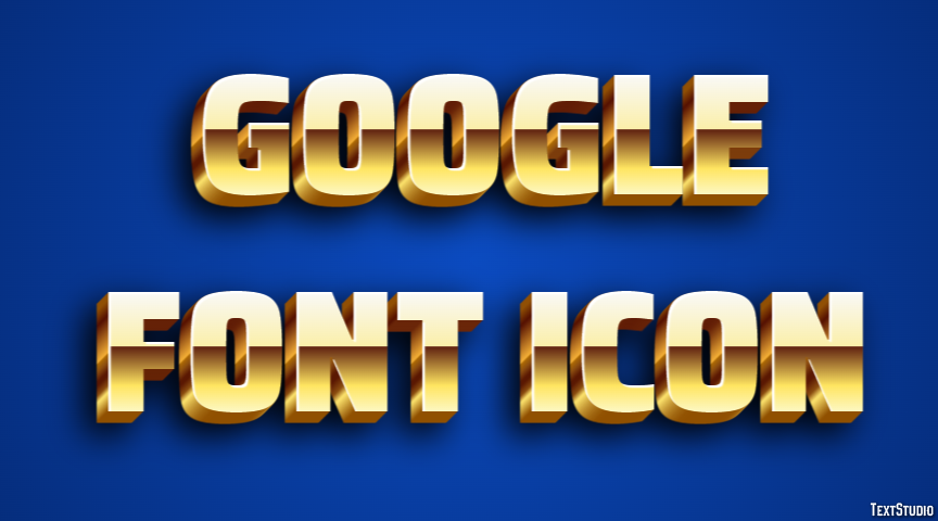 Google Font Icon Text Effect
